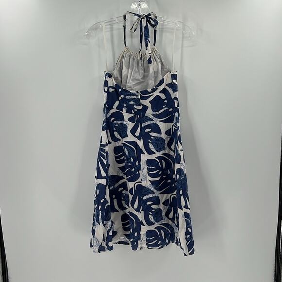 Vineyard Vines Women's Halter Dress with palms and fish - Blue/White - 4 - Picture 9 of 9